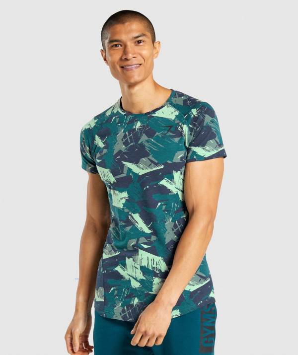 Panske Tricka Gymshark Bold Zelene | RQ3716429